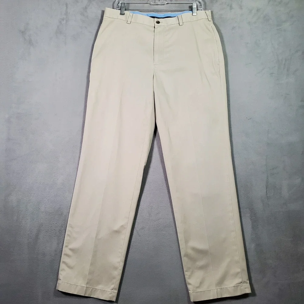 Brooks Brothers Chino Pants Mens 35x32 Tan Clark Advantage Cotton Preppy Classic